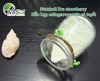 Nutricoll Pro strawberry + rhbarb - Hỗn hợp collagen+protein  cá tuyết 